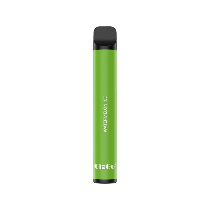 Kit Tigara Electronica CIGGO J02 800 - Pepene Verde Mentolat, Dispozitiv de unica folosinta, 2ml, 2% NicSalt, autonomie 800 pufuri