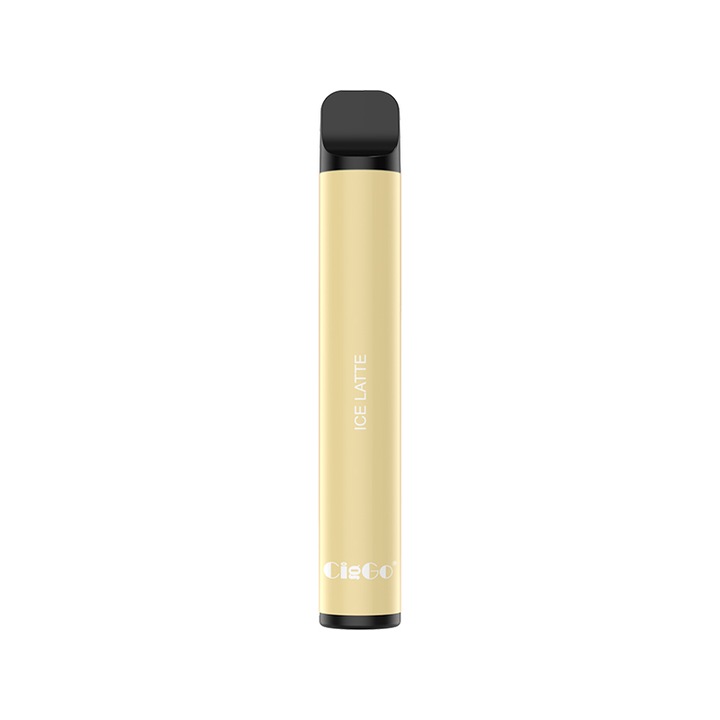 Kit Tigara Electronica CIGGO J02 800 - Latte cu Gheata, Dispozitiv de unica folosinta, 2ml, 2% NicSalt, autonomie 800 pufuri