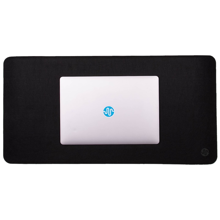 Minimalista PadForce egérpad szintetikus gyapjúból irodába, Gaming, Office - fekete, 80x40cm