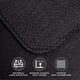 Подложка за мишка PadForce Gaming MousePad, От синтетична вълна за офис, Office - черна, 27х21.5см