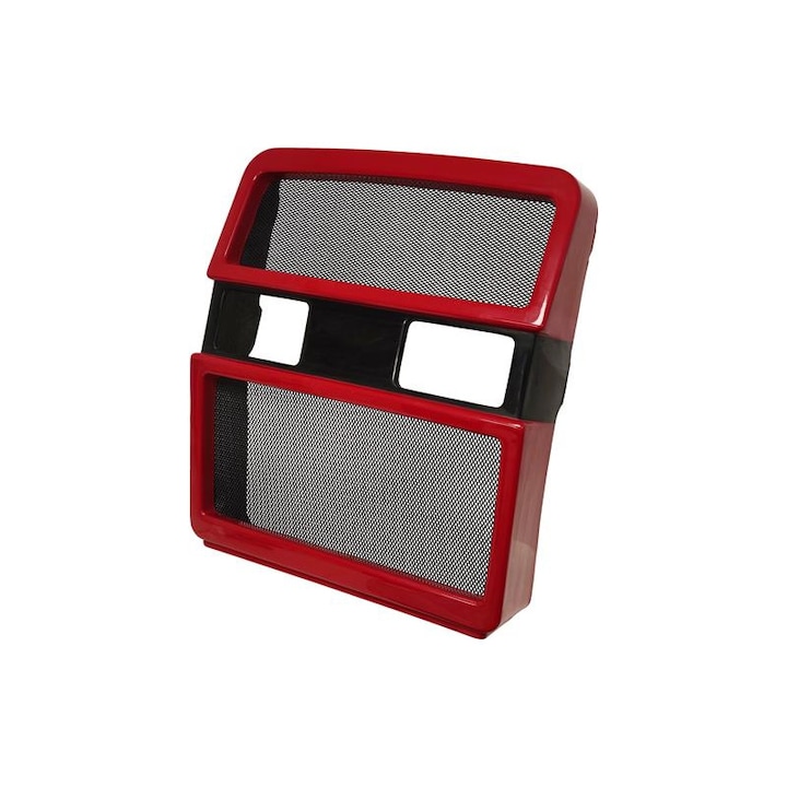 Grila radiator tractor Case 433/533/633/733/833, Lamiro, 62 x 53 cm, Rosu/Negru