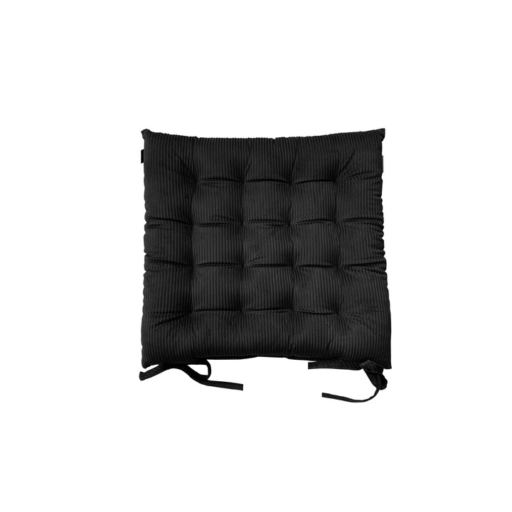 Възглавница за стол Casual Chic, Chic Home, Velvet, 43 x 43 см, Черна