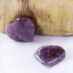 Ametiszt kristály szív 3 cm és szatén táska mellékelve - Terápia, Reiki meditáció, Mini zsebkristályok