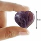 Ametiszt kristály szív 3 cm és szatén táska mellékelve - Terápia, Reiki meditáció, Mini zsebkristályok
