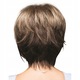 Мека кафява класическа къса перука, 25 см, високотемпературна тел, мрежа за коса