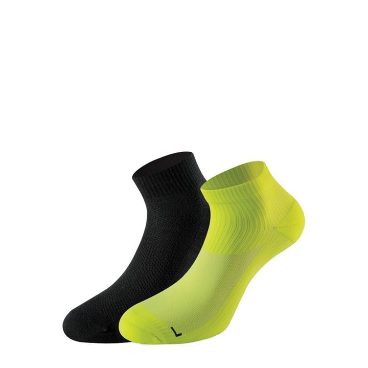 Set 2 perechi sosete Lenz Running 3.0, albastru/negru, Galben
