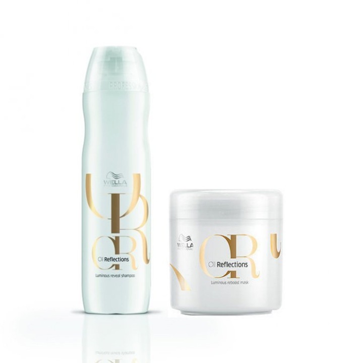 Set pentru Stralucire Wella Professionals Oil Reflections, Sampon 250 ml, Masca 150 ml