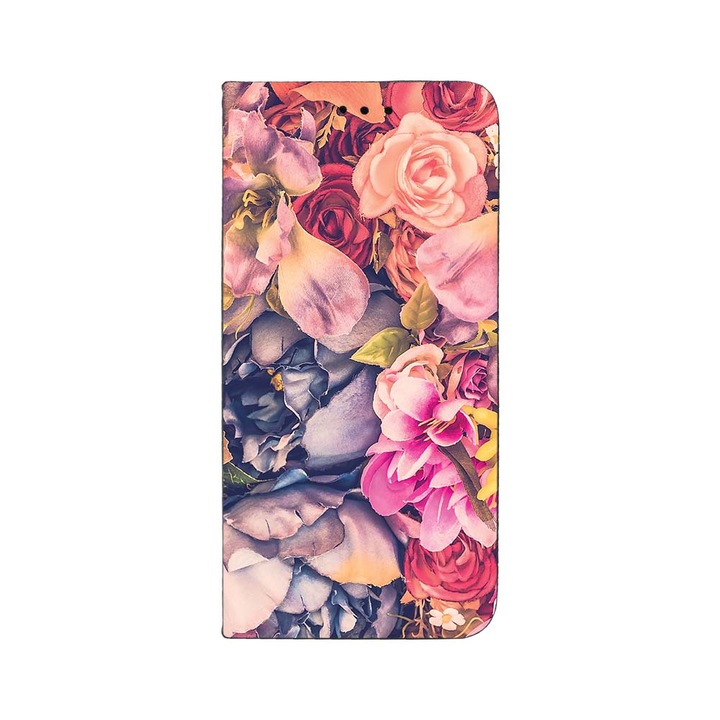 Калъф тип тефтер BestCase за Motorola Moto G14, Floral, Magnetic Flip Case, Black FLB 5