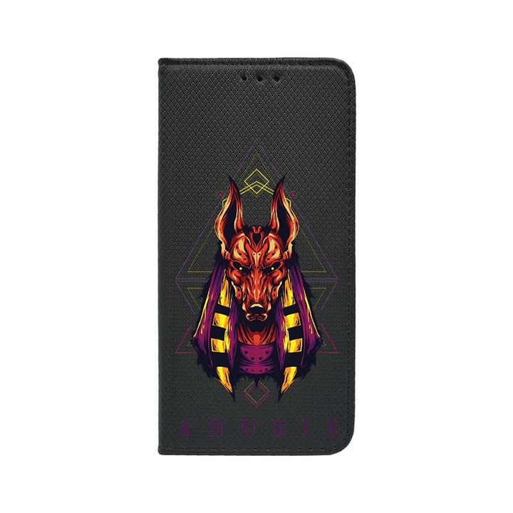 Калъф тип тефтер BestCase за OPPO Reno 8T 4G, Mythology Anubis, Magnetic Flip Case, Black FLB 286