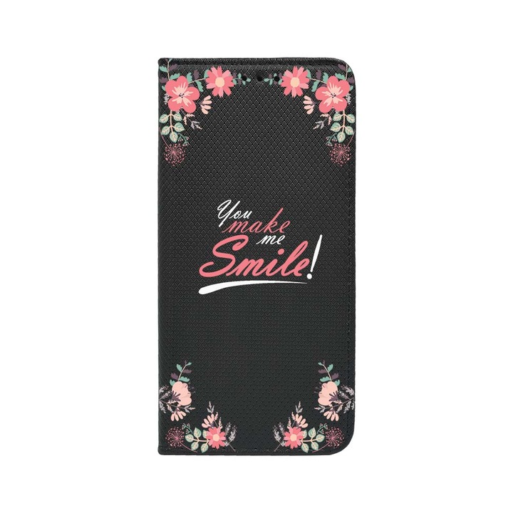 Калъф тип тефтер BestCase за OPPO Reno 8T 4G, Make Me Smile, Magnetic Flip Case, Black FLB 4