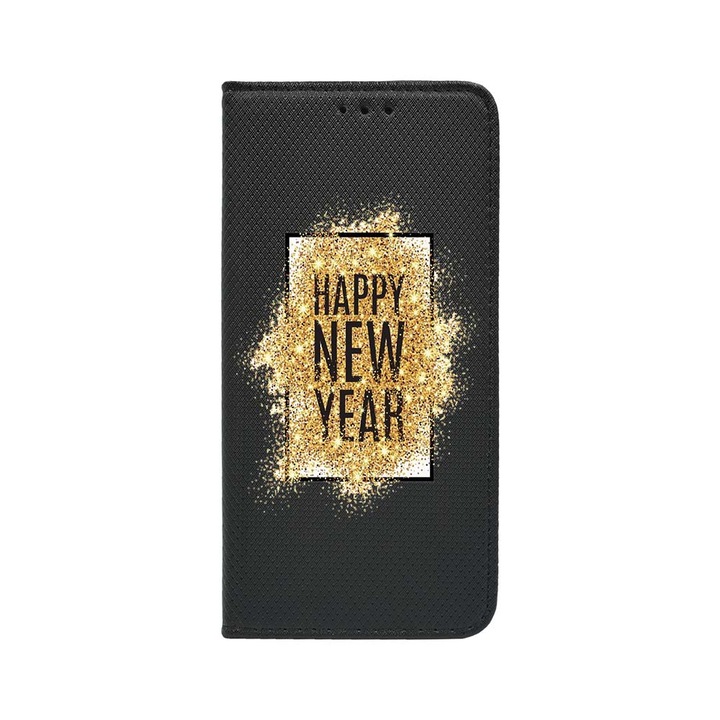 Husa BestCase® Tip Carte, Magnet Book Case, Compatibila Cu Google Pixel 8, Happy New Year, Inchidere Magnetica, Buzunar Card, FLB 355