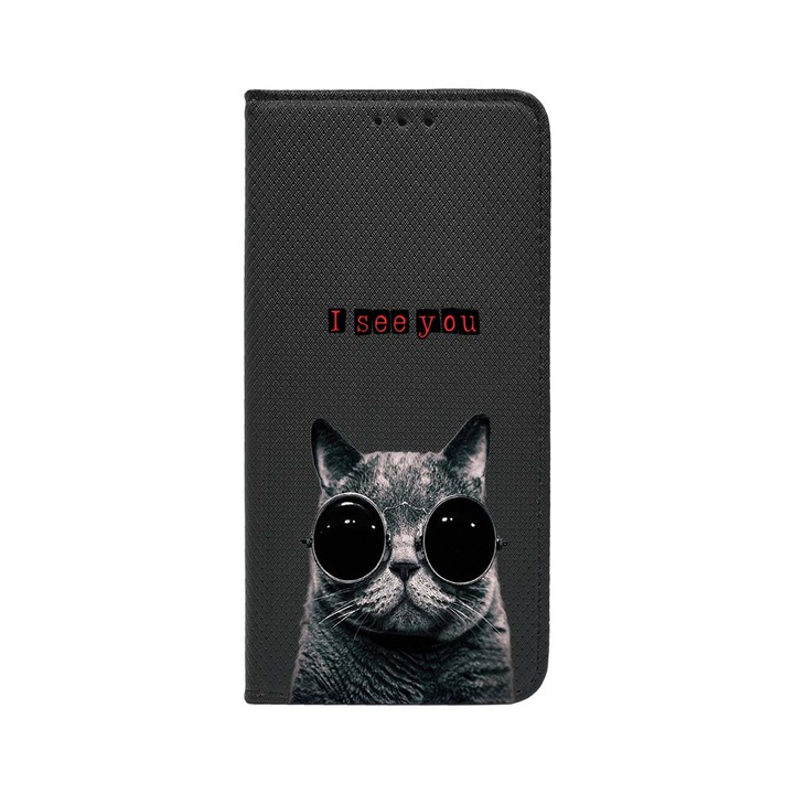 Husa BestCase® Tip Carte, Magnet Book Case, Compatibila Cu Google Pixel 8 Pro, I See You, Inchidere Magnetica, Buzunar Card, FLB 9