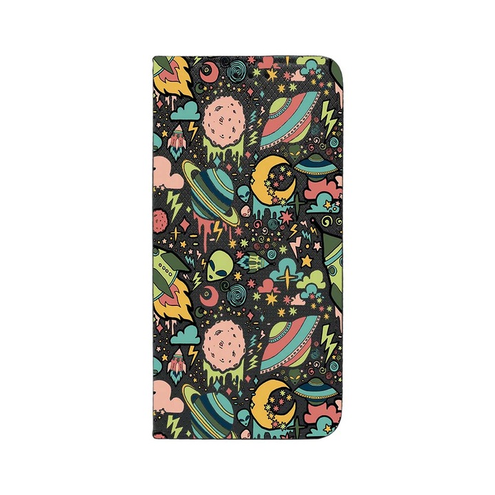 Husa BestCase® Tip Carte, Magnet Book Case, Compatibila Cu Google Pixel 8 Pro, Universe, Planets UFO, Inchidere Magnetica, Buzunar Card, FLB 472