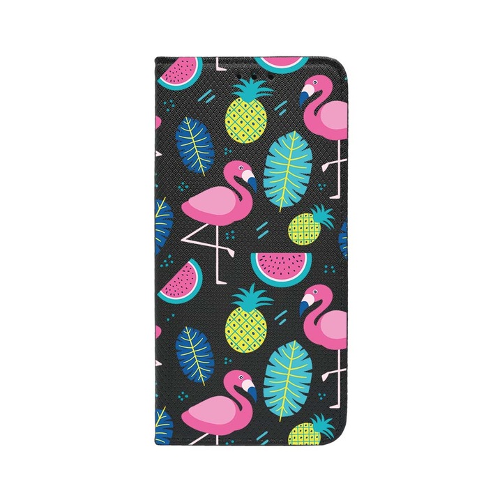 Husa BestCase® Tip Carte, Magnet Book Case, Compatibila Cu Google Pixel 8 Pro, Flamingo, Inchidere Magnetica, Buzunar Card, FLB 91