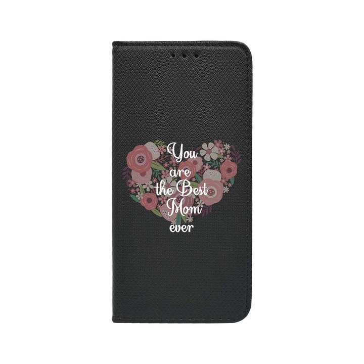 Husa BestCase® Tip Carte, Magnet Book Case, Compatibila Cu Google Pixel 8 Pro, Best Mom Ever, Inchidere Magnetica, Buzunar Card, FLB 30