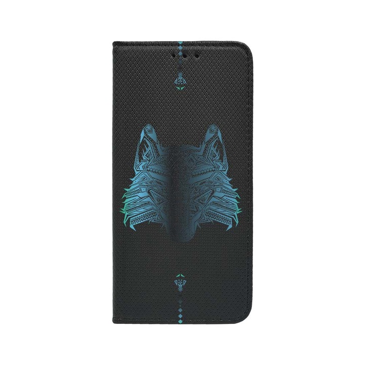 Husa BestCase® Tip Carte, Magnet Book Case, Compatibila Cu Xiaomi Redmi Note 12 Pro Plus, Wolf, Inchidere Magnetica, Buzunar Card, FLB 50