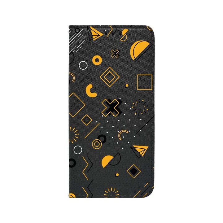 Калъф тип тефтер BestCase за OPPO Reno 8T 4G, Symbols, Magnetic Flip Case, Black FLB 763