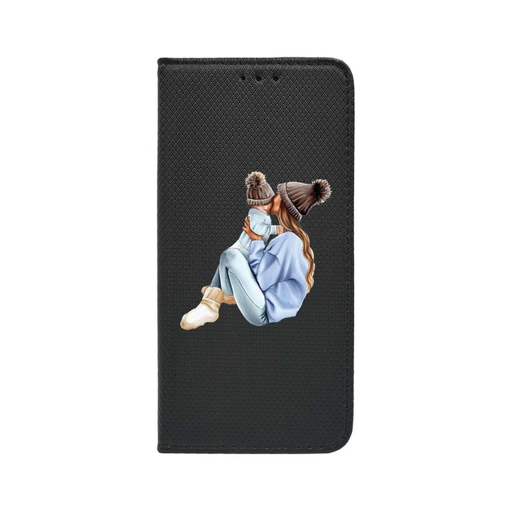 Husa BestCase® Tip Carte, Flip Cover, Compatibila Cu Samsung Galaxy A55 5G, Girl Mom With a Boy, Inchidere Magnetica, Buzunar Card, FLB 562