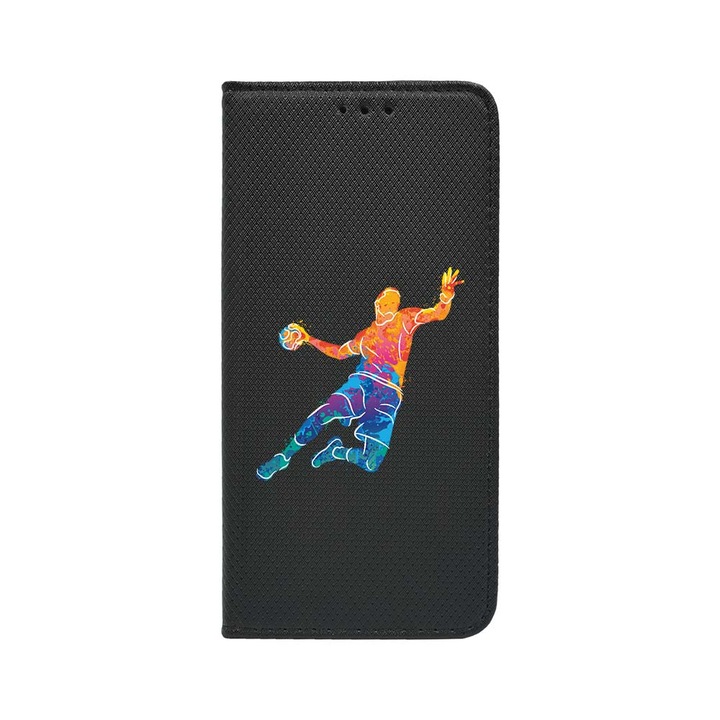 Husa BestCase® Tip Carte, Magnet Book Case, Compatibila Cu Xiaomi Redmi Note 12 Pro Plus, Handball Colorful, Inchidere Magnetica, Buzunar Card, FLB 800