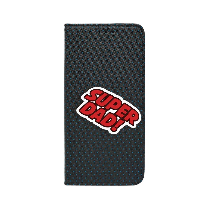 Husa BestCase® Tip Carte, Magnet Book Case, Compatibila Cu Google Pixel 8 Pro, Super Dad, Inchidere Magnetica, Buzunar Card, FLB 161