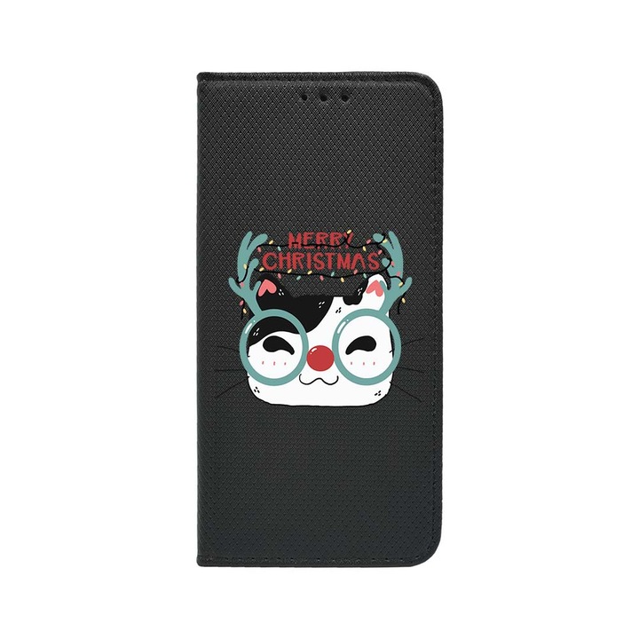 Калъф тип тефтер BestCase за OPPO Reno 8T 4G, I Want To Be Rudolph, Magnetic Flip Case, Black FLB 877