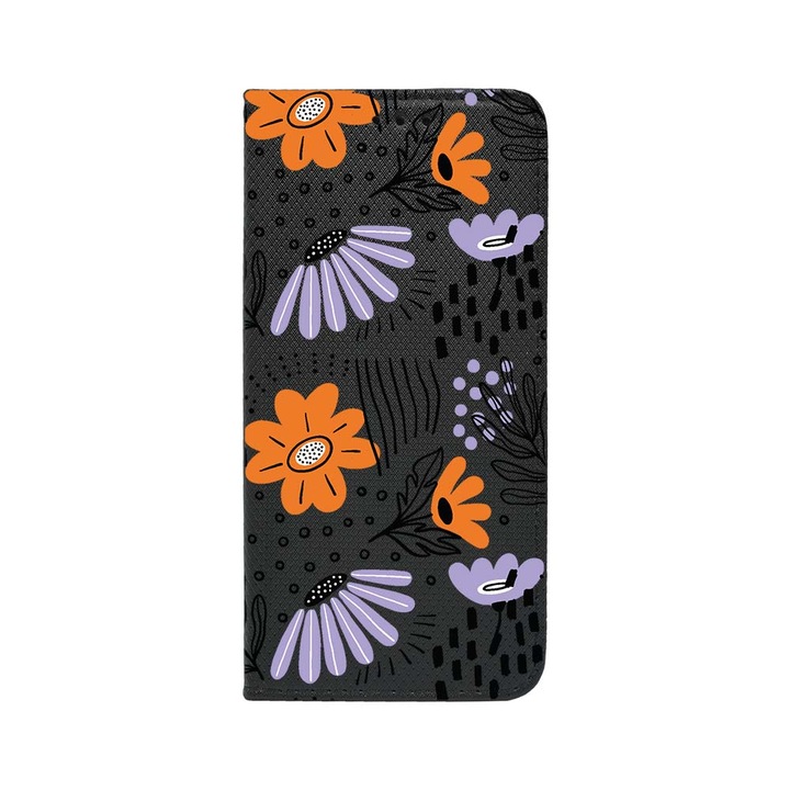 Калъф тип тефтер BestCase за OPPO Reno 8T 4G, Flowers - Pastel Colors, Magnetic Flip Case, Black FLB 757