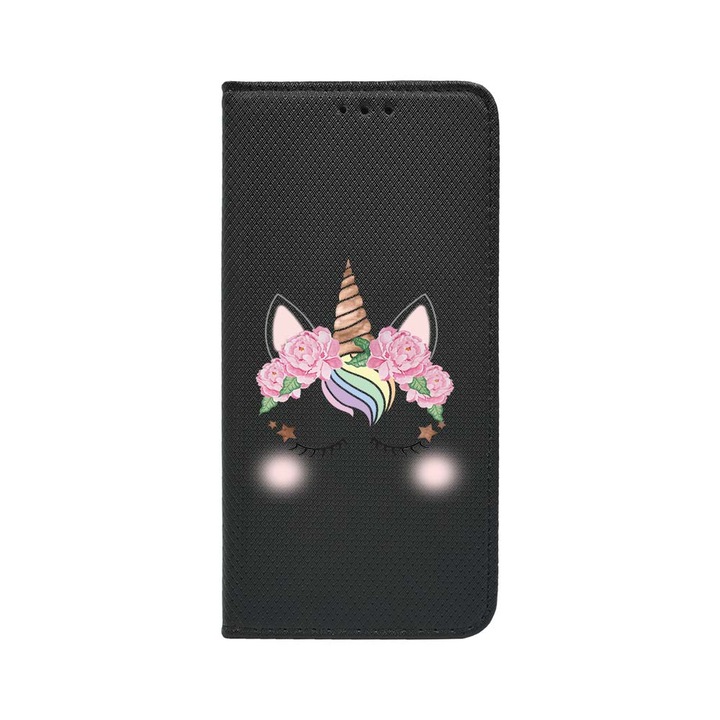 Калъф тип тефтер BestCase за OPPO Reno 8T 4G, Unicorn, Magnetic Flip Case, Black FLB 525