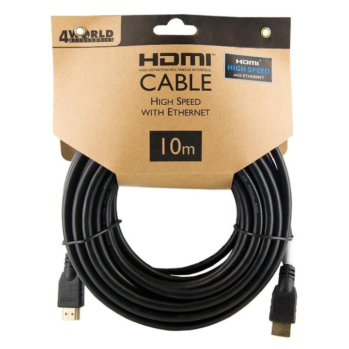 Cablu Nelbo HDMI - HDMI, de 10 metri, tip tata-tata de calitate superioara
