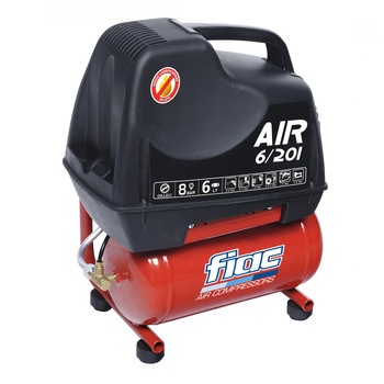 Compresor monofazat fara ulei FIAC, 168l/min, recipient 6L, AIR6/201 Compresor monofazat fara ulei FIAC, 168l/min, recipient 6L, AIR6/201
