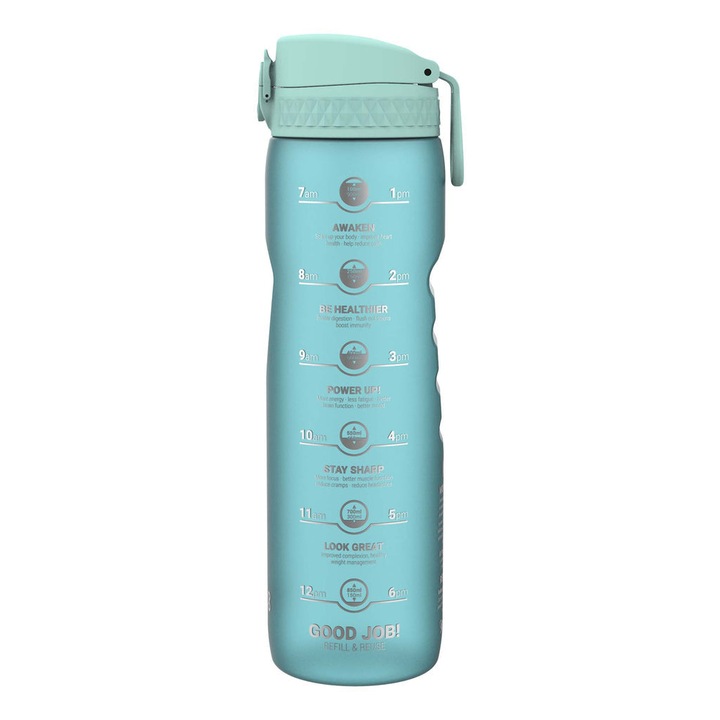 Мерителна бутилка за вода Sonic Blue Motivator, Ion8, 1100 мл, Син