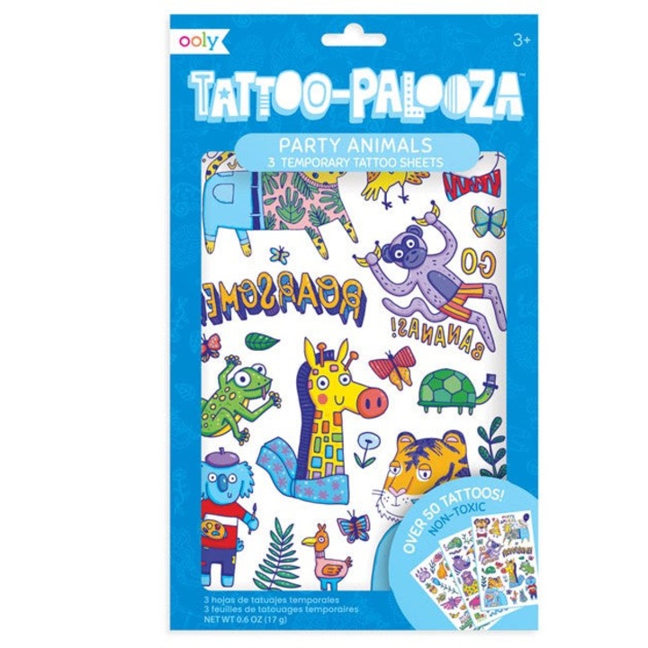 Tatuaje temporare, Ooly, Model animale, Multicolor, Varsta 3+