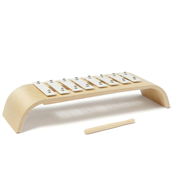 Kids Concept játékxilofon, fa, 18 hónapos+, fehér/bézs