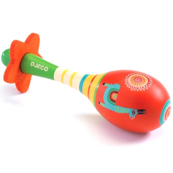 Maracas, jucarie Djeco, Lemn, 1 an+, Multicolor
