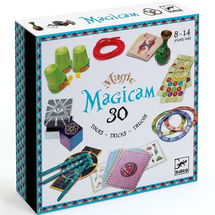 Set de magie copii, Djeco, 30 de trucuri, +8ani, Multicolor