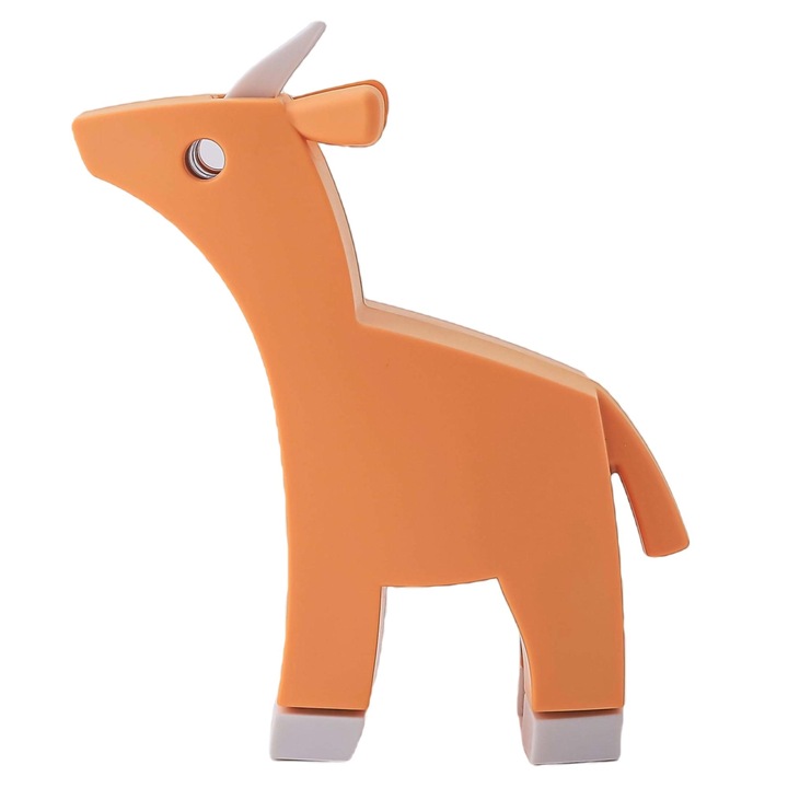 Figurina magnetica Halftoys, Antilopa, Portocaliu
