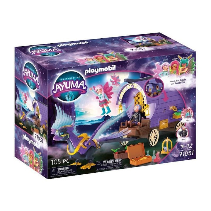Trasura cu zane Ayuma Phoenix, Playmobil, 7+, Multicolor