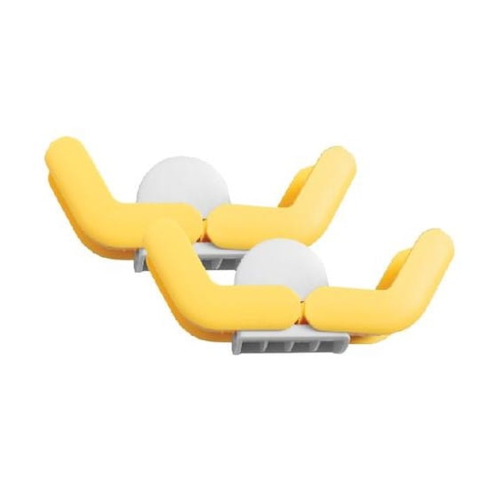 Set 2 piese Oribel, 5 ani+, Galben/Alb