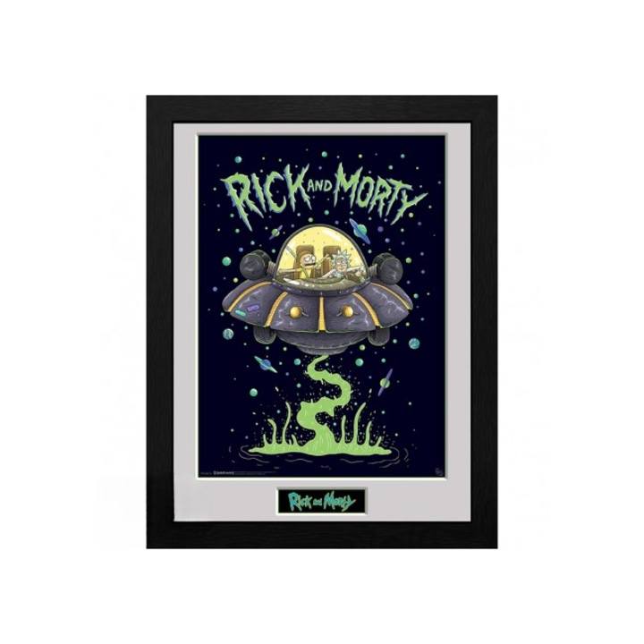 Poszter kerettel GBEYE RICK AND MORTY "Ship", 30x40cm