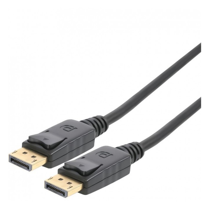 Cablu DisplayPort, tata - tata, Versiunea 2.0, 16K (15360 × 8460), conectori auriti, 1m, dublu ecranat, PremiumCord