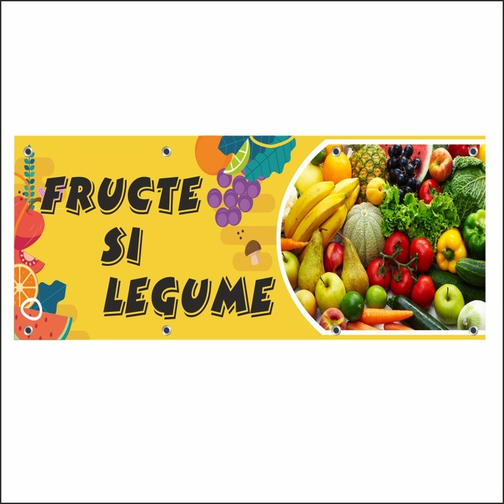 Banner MEDIA, "Legume si fructe" model 2, 150 x 60 cm