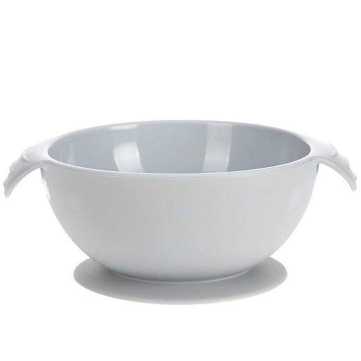 Bol cu ventuza, Lassig, Silicon, Gri