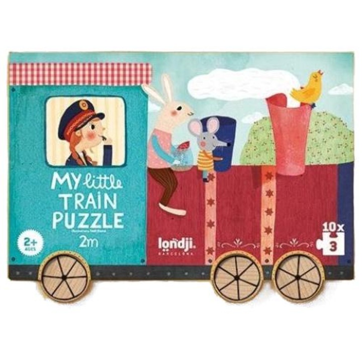 Комплект пъзел Londji, My Little Train, 3 години+, Многоцветен