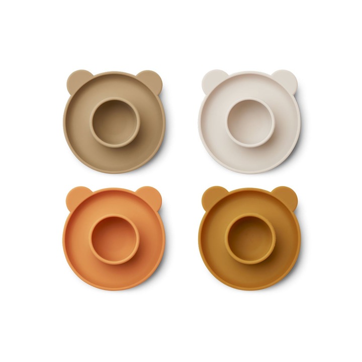 Set de 4 suporturi pentru oua Liewood Janus Egg Cup, multicolor, 10x3,7cm