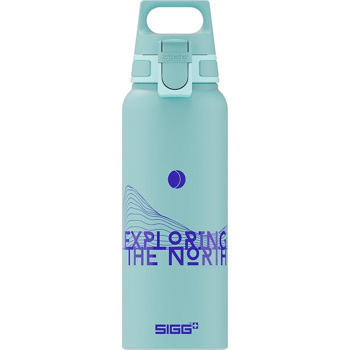 Бутилка за вода, Sigg, Алуминий/Полипропилен, One Pathfinder, Синя, 1000 ml