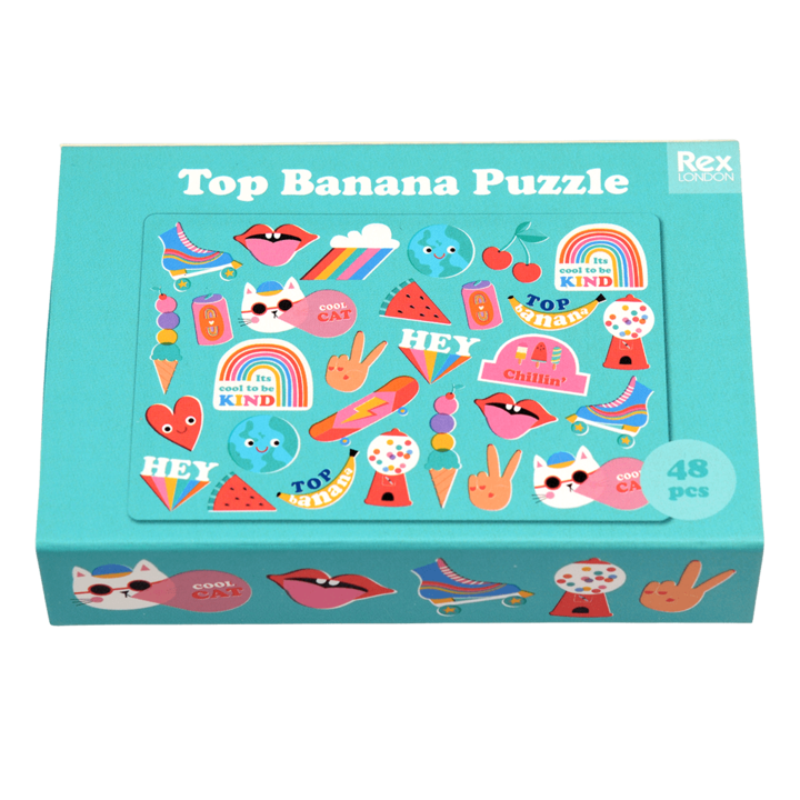 Puzzle 48 db Rex London, Top Banana, 3 év+, Többszínű