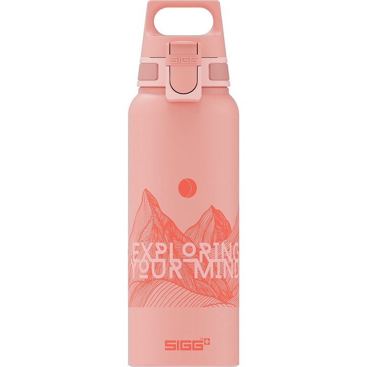Sticla de apa, Sigg, Aluminiu/Polipropilena, Roz, 1000 ml