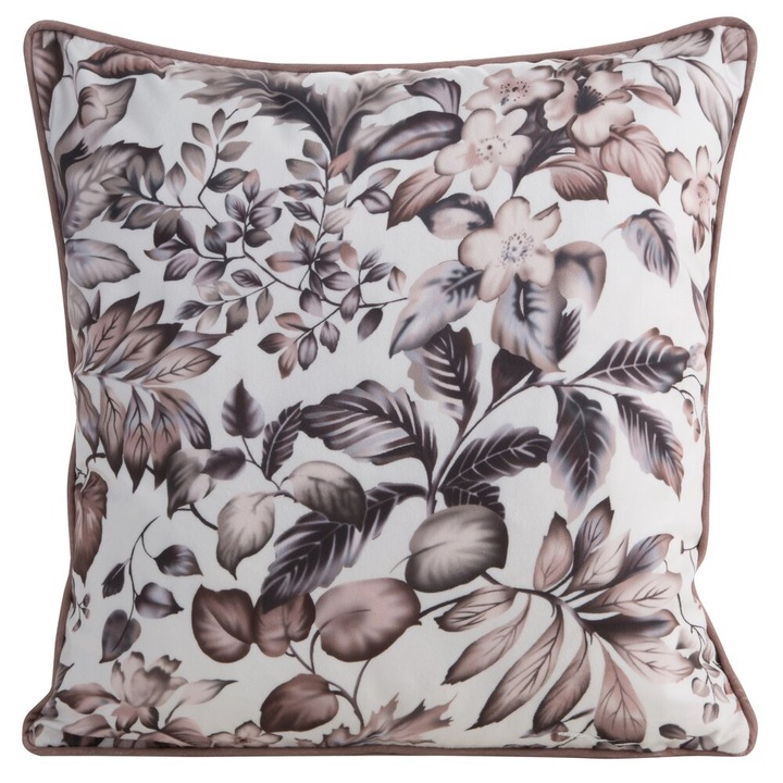 Fata de perna decorativa, HANA, 45x45, Eurofirany, flori pudrate