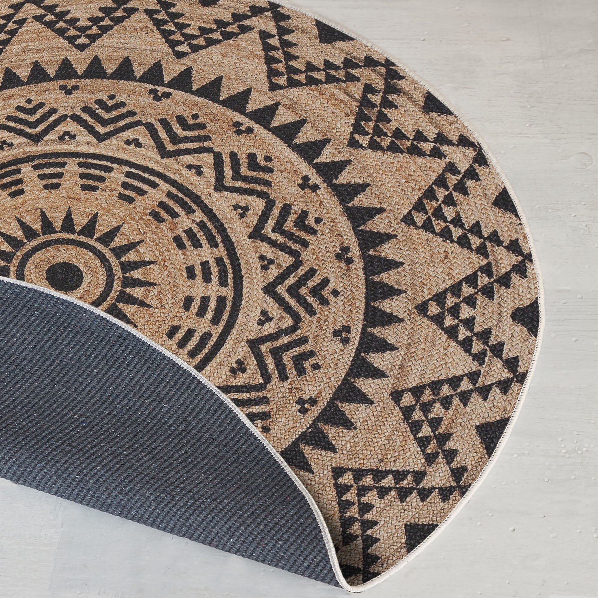 Covor Asi Home Rug 509, 90 x 90cm, Bumbac | Poliester, Crem - eMAG.ro