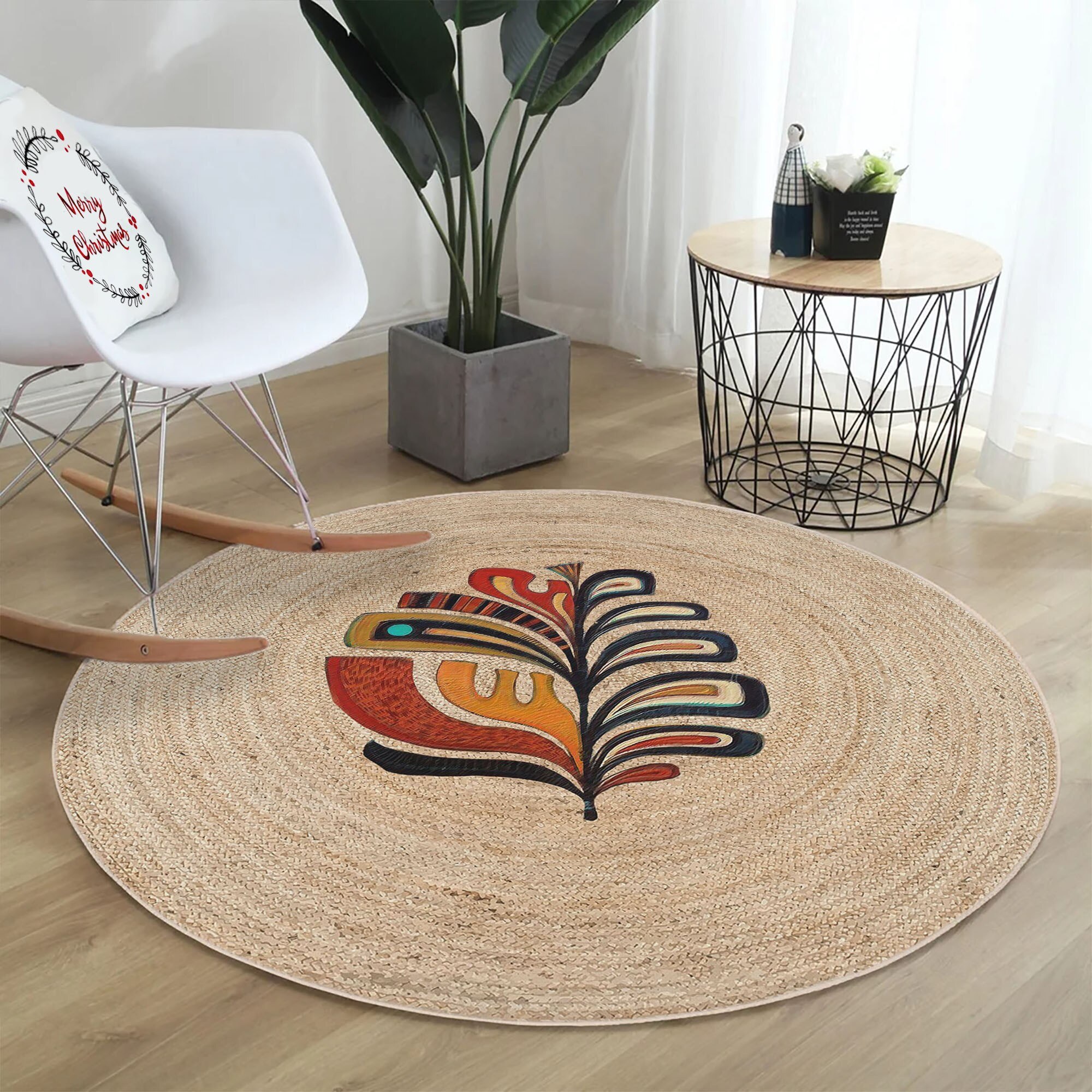 Covor Asi Home Rug 531, 90 x 90cm, Bumbac | Poliester, Crem - eMAG.ro
