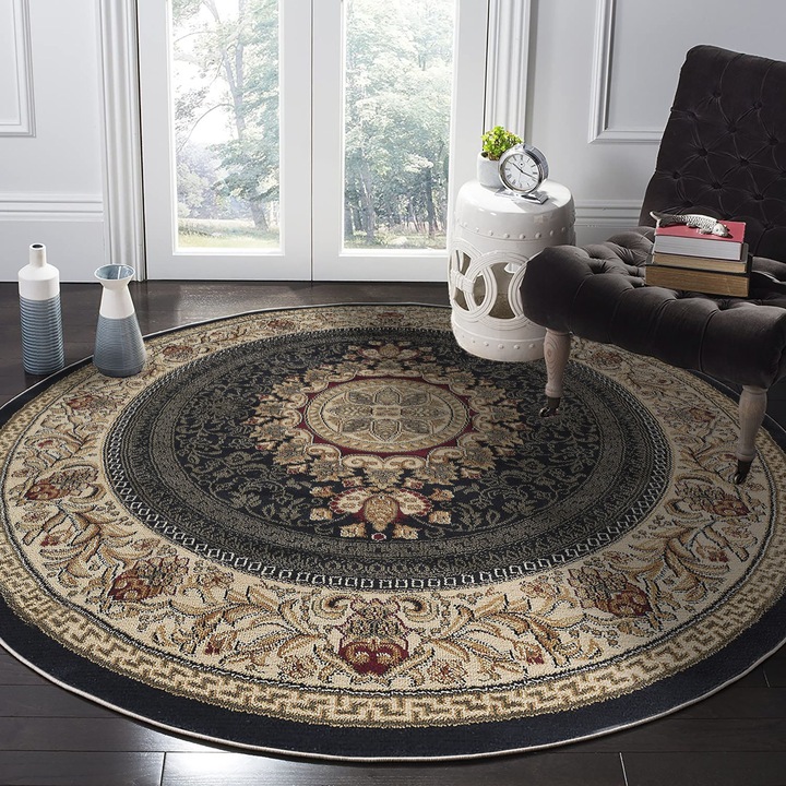 Covor Asi Home Rug 523, 120 x 120cm, Bumbac, Poliester, Verde